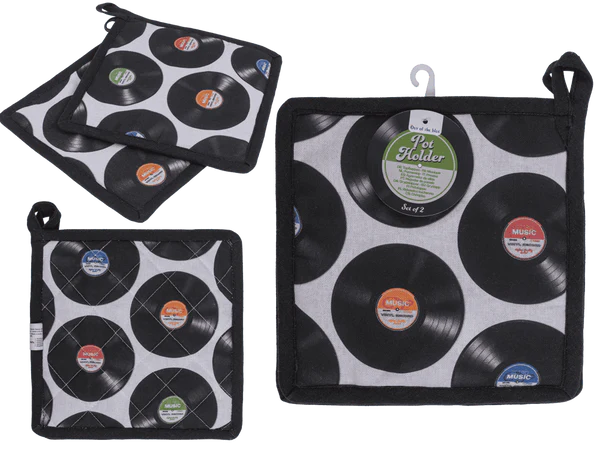 [OOTB-190496] Topflappen, Schallplatten, 20 x 20cm,