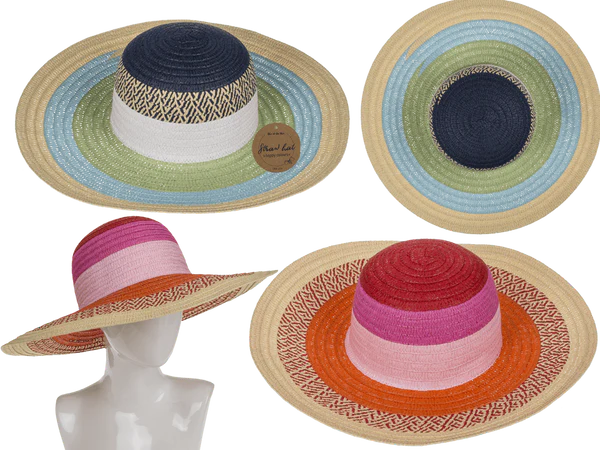 [OOTB-02/4041] Strohhut, Happy Colours, Einheitsgröße,