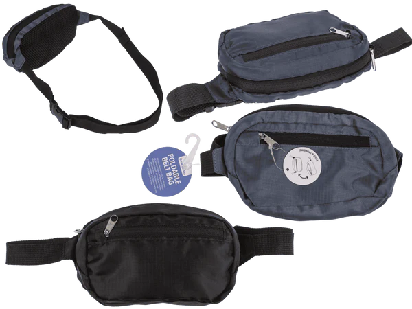 [OOTB-02/5076] Faltbare Bauchtasche,  mit Front- & Nebenfach,