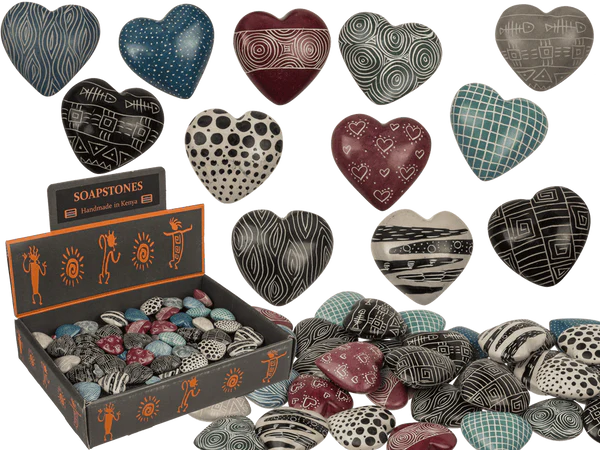 Specksteine, Hearts, mit Gravur,