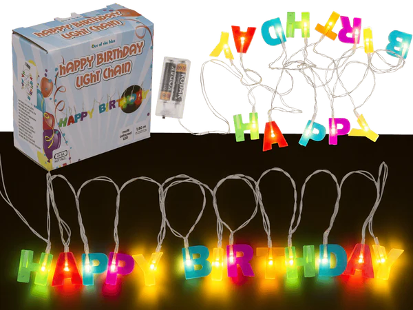 [OOTB-57/8123] LED-Lichterkette "Happy Birthday", L: 1,70 m.,
