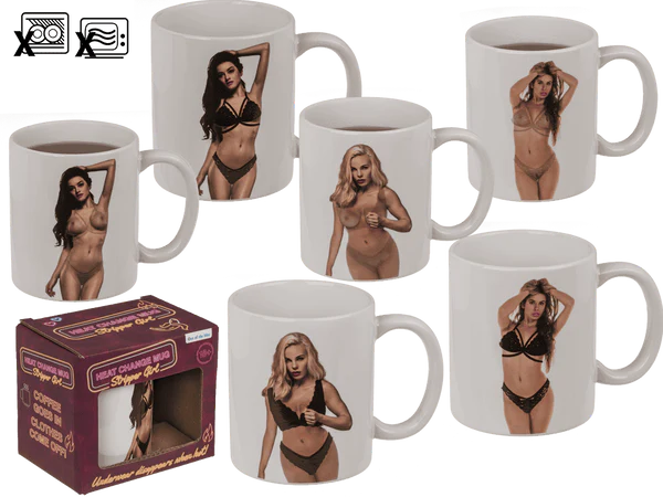 Becher, Stripper Girl, nackt,