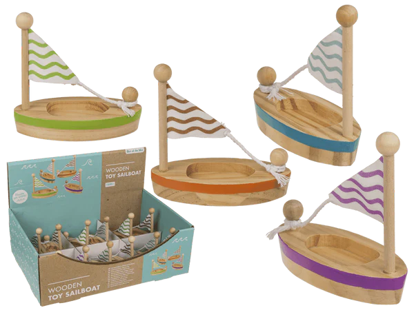 [OOTB-76/6194] Holz-Spielzeugboot, 11,5 x 5,5 cm,