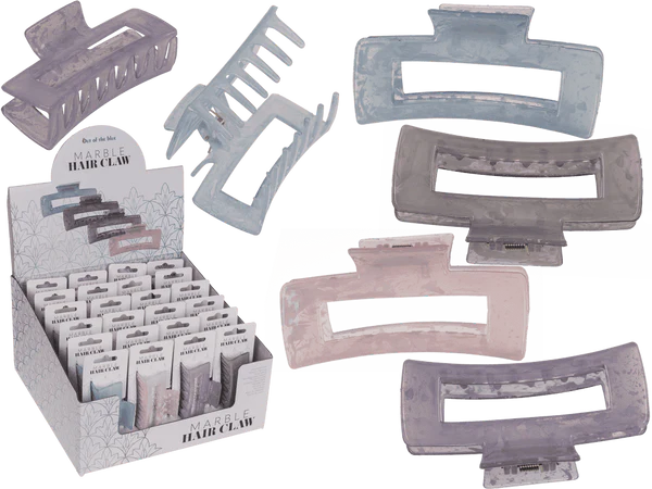 Haarklammer, eckig, Marble,