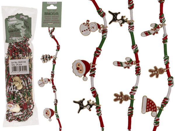 Textil-Armband, X-Mas Charms,