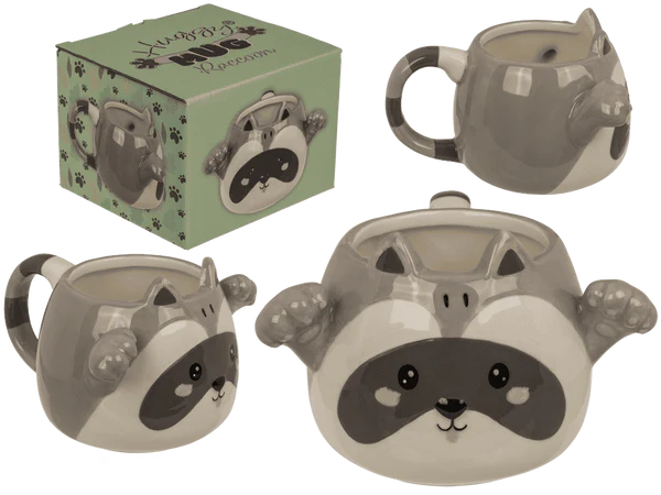 Becher, Huggy Mug, Waschbär, Dolomite, 15 x 10 cm,