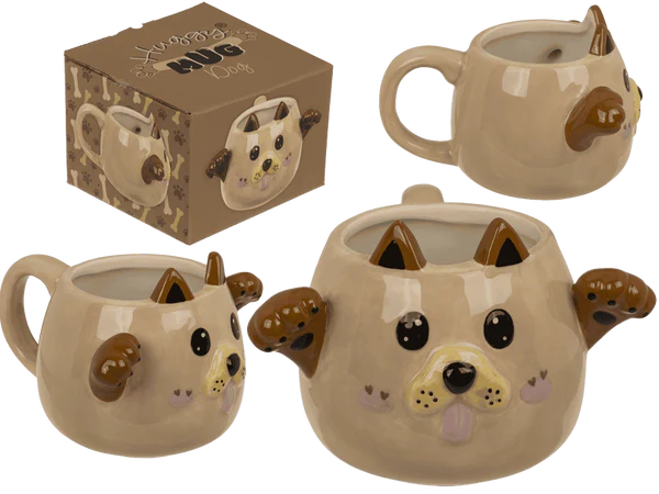 [OOTB-78/8455] Becher, Huggy Mug, Hund, Dolomite, 15 x 10 cm,