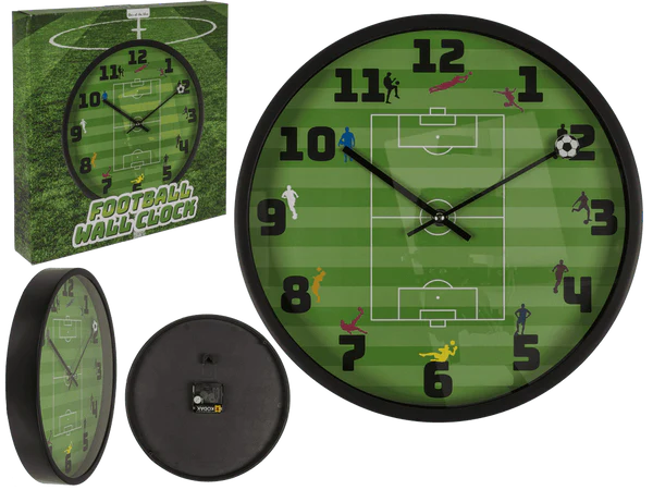 Wanduhr, Fußball, 30 x 30 x 4,5 cm,