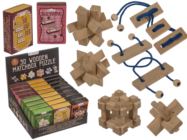 [OOTB-76/6185] 3D Holz-Puzzle in Streichholzschachtel,