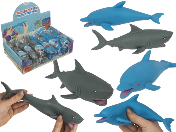 [OOTB-12/0824] Stretch Hai & Delfin, mit Sandfüllung,