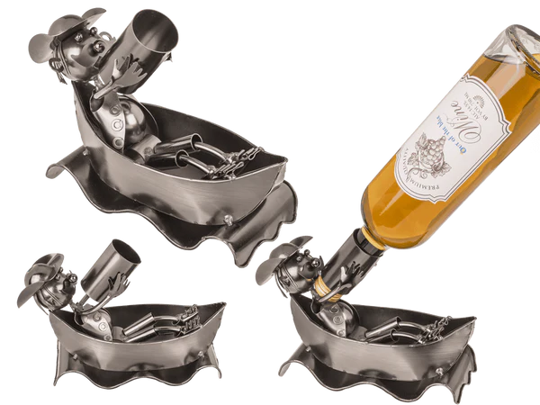 [OOTB-71/3386] Metall-Flaschenhalter, Wein im Bad,