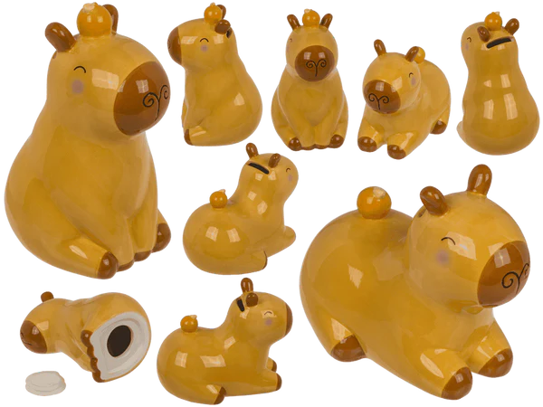 [OOTB-78/4117] Spardose, Capybara, 15 x 9 cm, aus Dolomite,