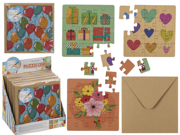 [OOTB-180802] Quadratische Geschenkkarte, Puzzle, Geburtstag,