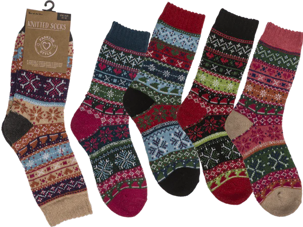 Damen-Stricksocken, Winter,