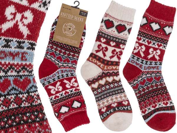 [OOTB-02/3174] Damen-Stricksocken, Love,