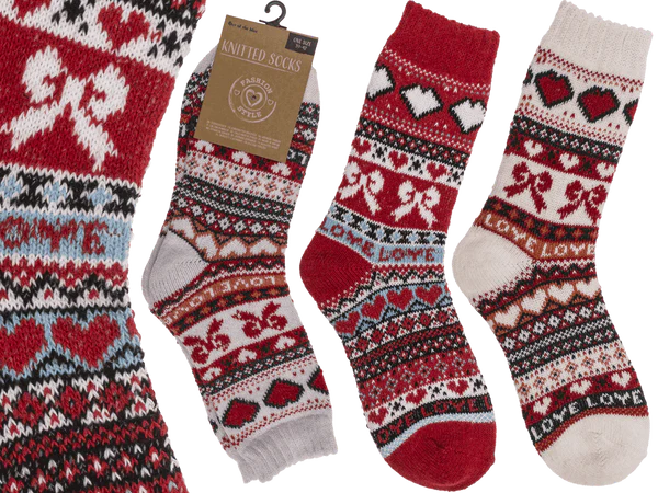 [OOTB-02/3175] Damen-Stricksocken, Love,