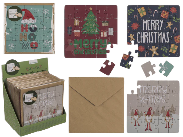 [OOTB-99/6152] Quadratische Geschenkkarte, Puzzle, X-Mas,