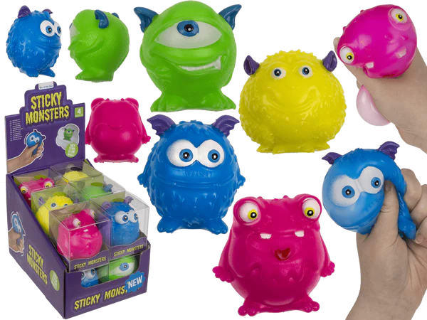 [OOTB-59/2281] Sticky Monster, Quetsch- & Wandball, 8 cm,