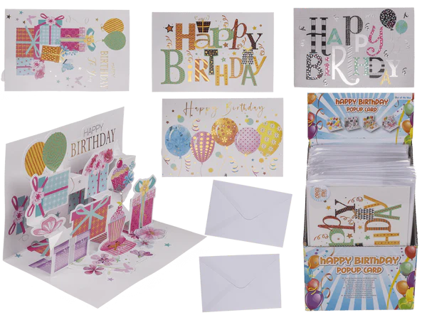 Pop-Up Geschenkkarte, Happy Birthday,