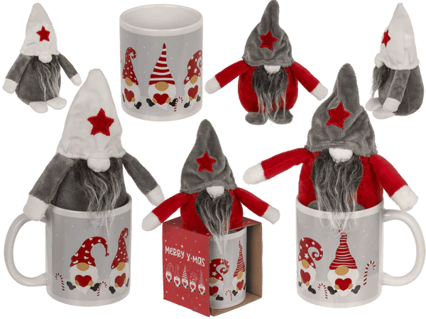 [OOTB-99/6208] Geschenkset, Gnome, Becher und Wichtel, 8 x 9 cm,