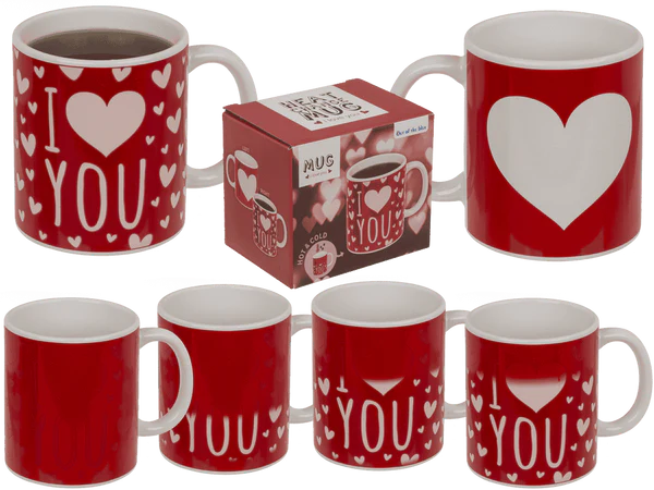 [OOTB-78/8426] Becher, I love you, reagiert auf Wärme, 9,5 x 8 cm
