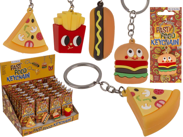 [OOTB-24/1191] Metall-Schlüsselanhänger, Fast Food,