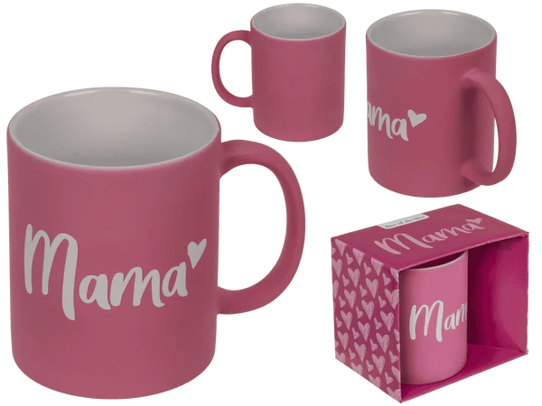 Becher, Mama, aus Steingut, 8 x 10 cm,