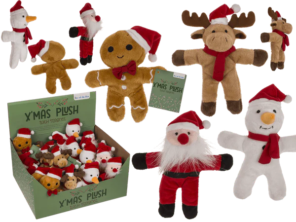 Weihnachts-Plüsch mit Magnet, 15 cm,