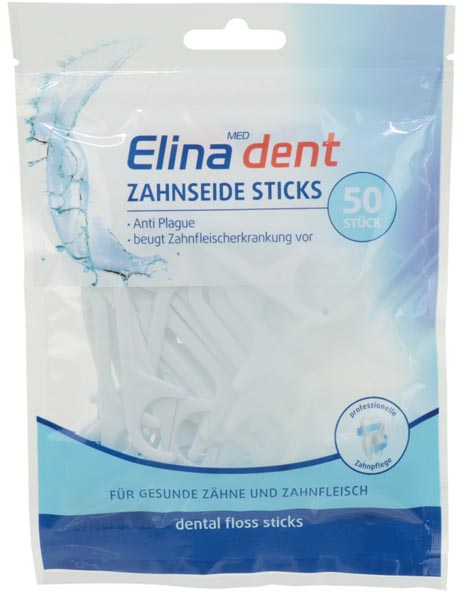 Zahnseide Sticks Elina 8cm 50er wiederversch.Btl.