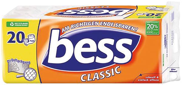 [WERM-2798] Bess Toilettenpapier Classic 20x180 Blatt 3lagig