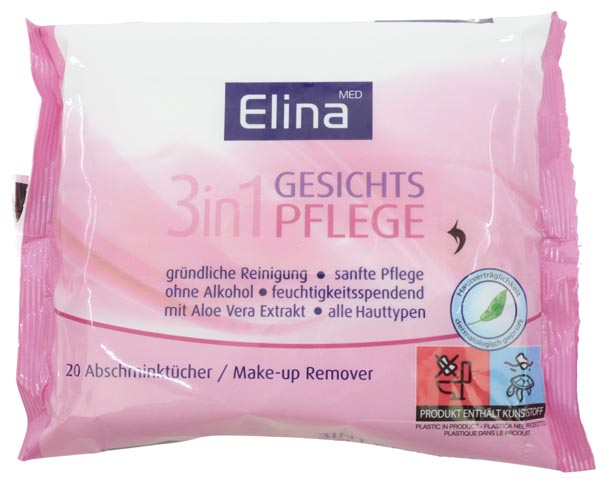 Feuchttücher 20er Elina Abschminktücher 20x21cm