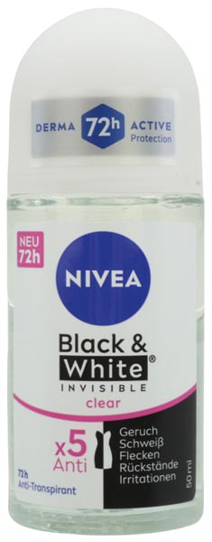 Nivea Deoroller 50ml Black&White Invisible Clear