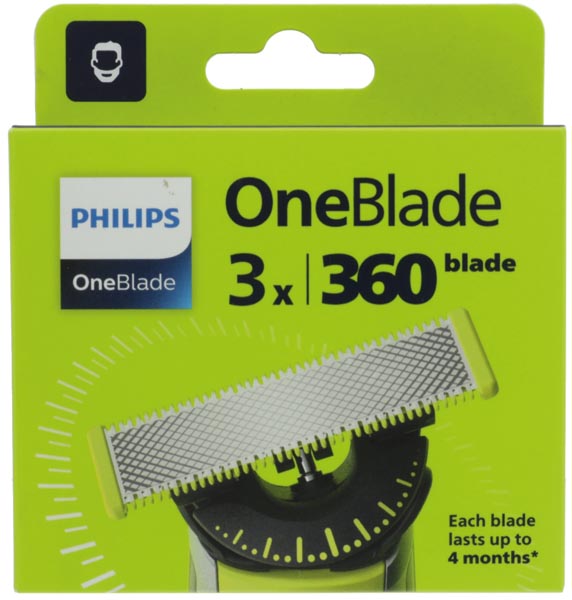 [WERM-7000] Philips OneBlade 360 Rasierklingen 3 Stück