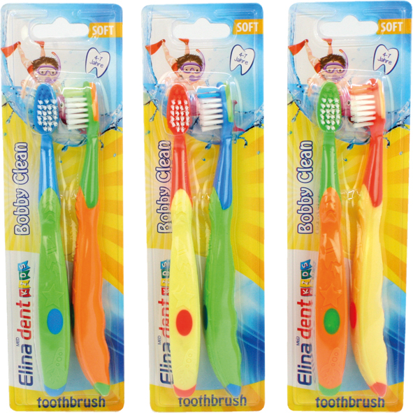 [WERM-52527] Zahnbürste Elina 2er Kinder 4-7 Jahre 15,5cm