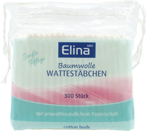 [WERM-68093] Wattestäbchen 300er Papier Elina im Beutel