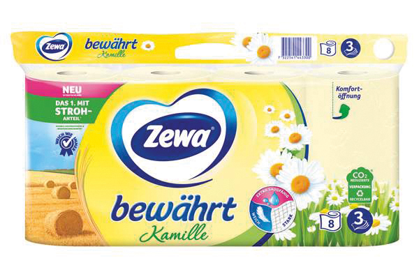 [WERM-6410] Zewa Toilettenpapier 3-lagig 8X150 Blatt Kamille
