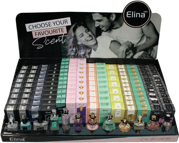 [WERM-55000] Parfüm ELINA 15ml Display-2, 136St. 12fach sort.