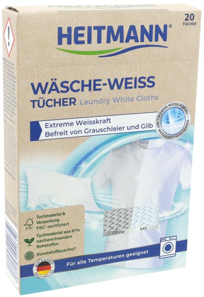 Heitmann Wäsche-Weiss Tücher 20 Stück