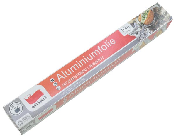 Alufolie 30cm breit 10m im Karton, 10my
