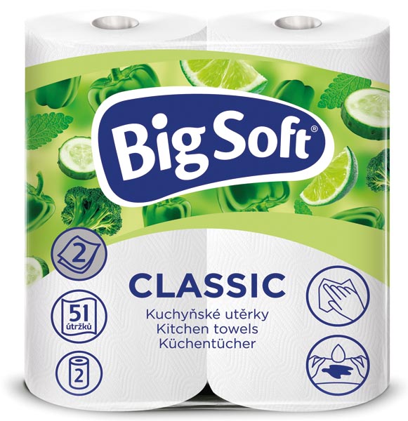 Big Soft Haushaltsrolle 2-lagig Classic 2x50