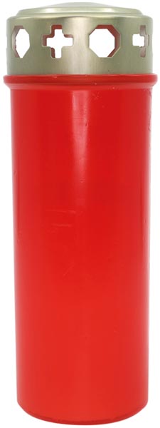 [WERM-42900] Grablicht Brenner Nr.5 rot Golddeckel XL 17x6cm