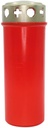 Grablicht Brenner Nr.5 rot Golddeckel XL 17x6cm