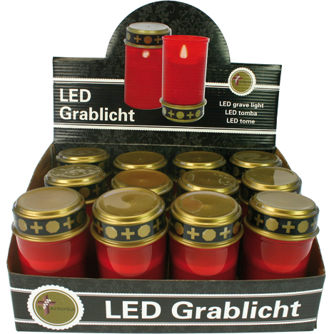 [WERM-17285] Grablicht elektrisch 12cm rot i.Dis.ohne Batterie