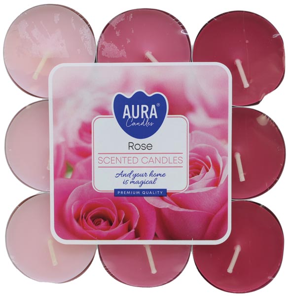 [WERM-17939] Teelichter Duft 18er Rose in Blockpackung