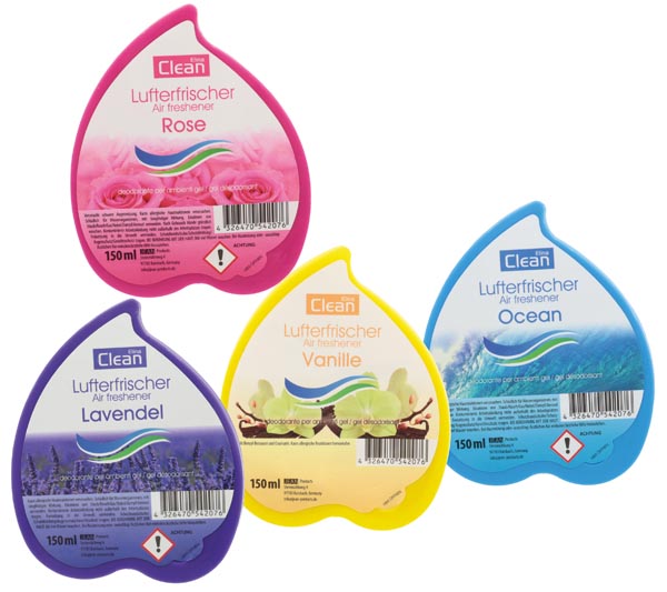 Duft Lufterfrischergel CLEAN 150g 4fach sort.