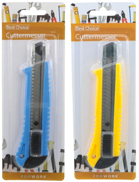 [WERM-53749] Cutter Messer groß, 16cm, blau, auf Blisterkarte