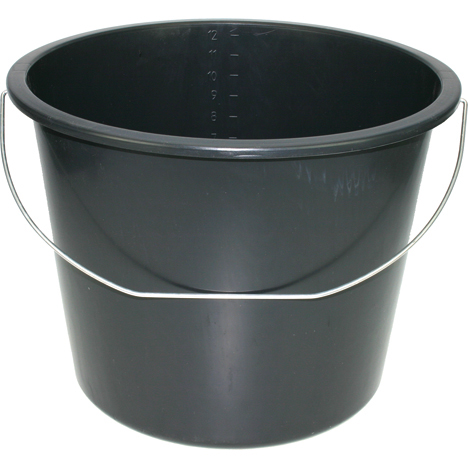 [WERM-40717] Eimer 12 Liter schwarz bedingt für Bau geeignet