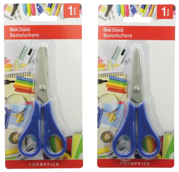 [WERM-65944] Schere 13x5,5cm 2fach sortiert, rund und spitz,