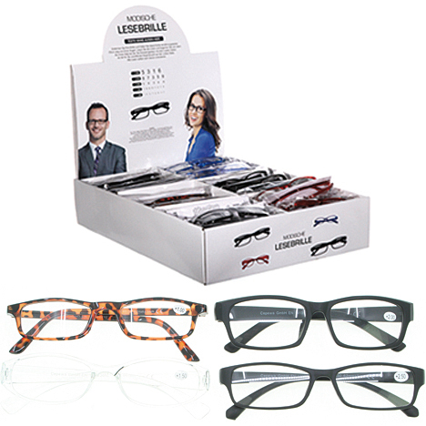 Lesebrille Basic 5 Stärken sortiert im Display