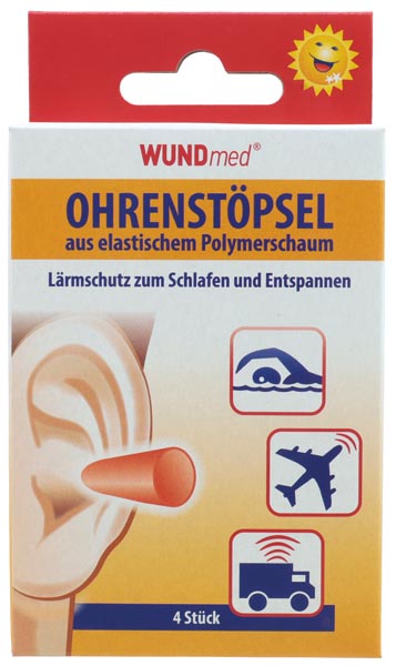 Ohrenstöpsel 4er Polymerschaum für